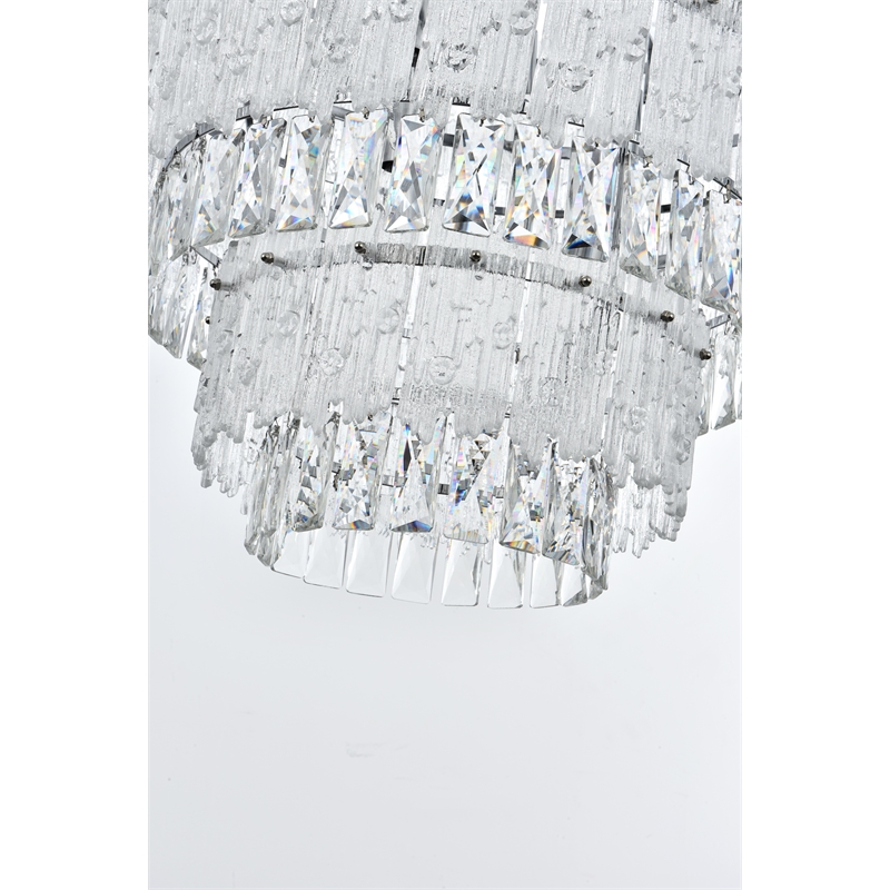 Elegant Lighting Emilia 36 Inch Chandelier In Chrome