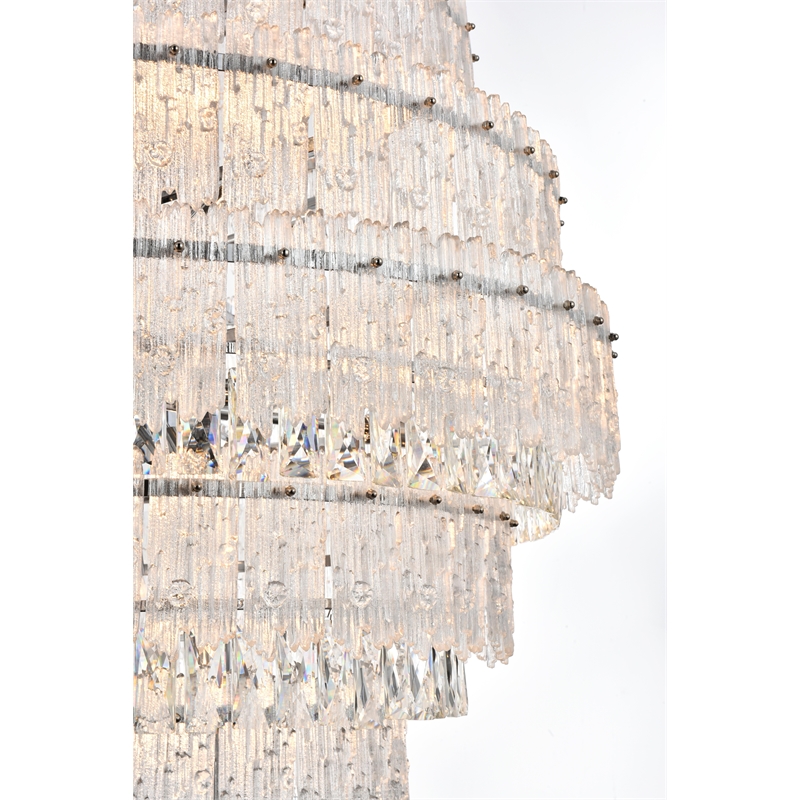 Elegant Lighting Emilia 36 Inch Chandelier In Chrome