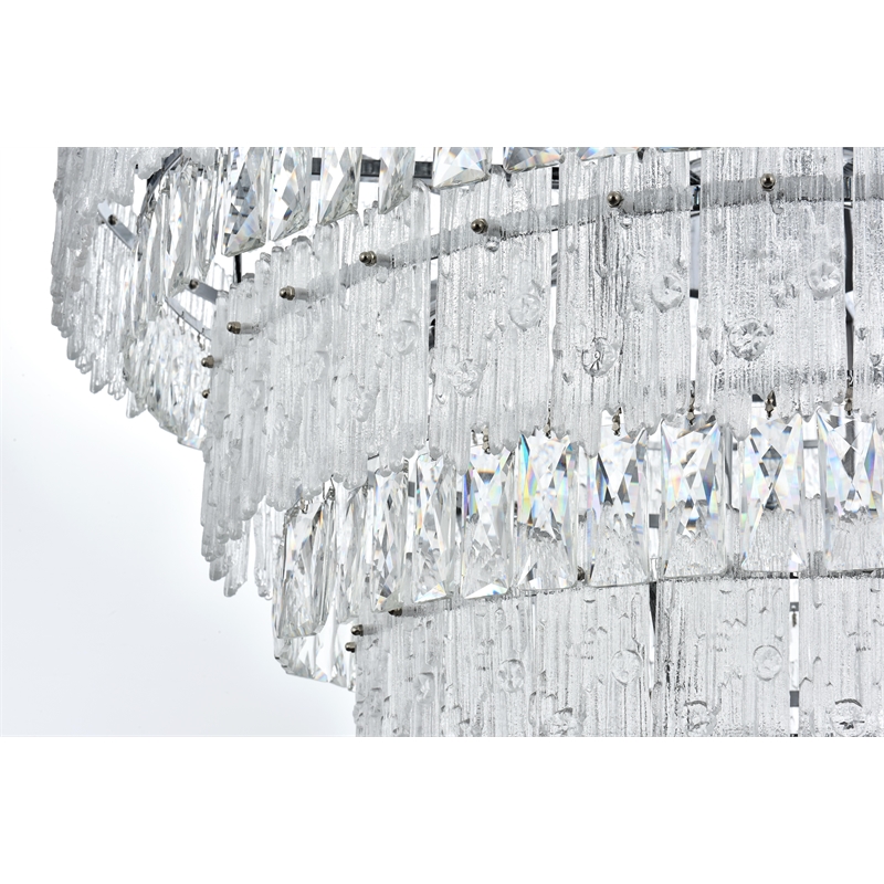 Elegant Lighting Emilia 36 Inch Chandelier In Chrome