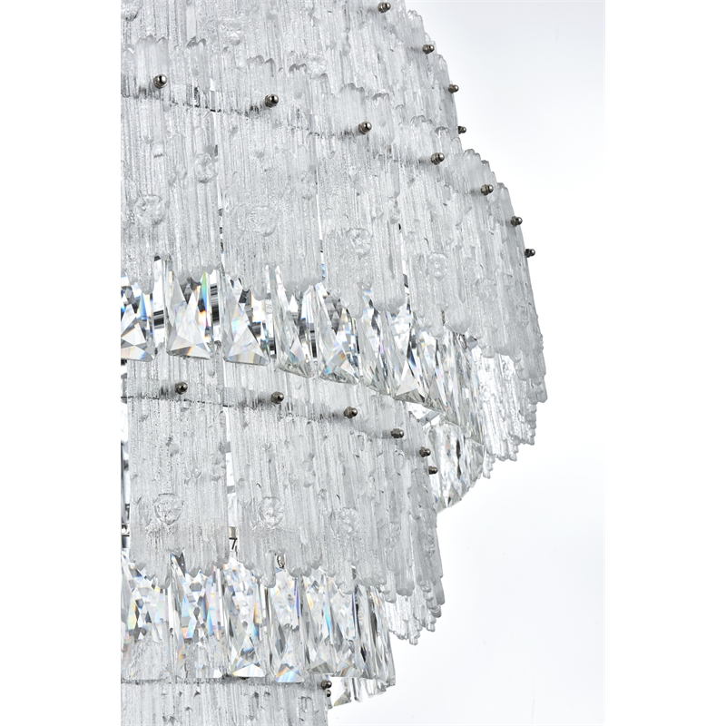 Elegant Lighting Emilia 36 Inch Chandelier In Chrome