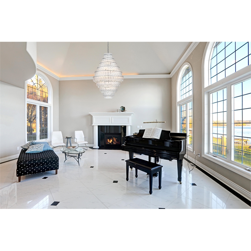 Elegant Lighting Emilia 36 Inch Chandelier In Chrome