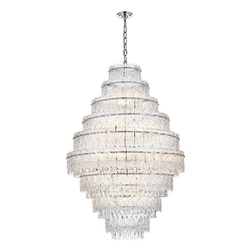 Elegant Lighting Emilia 36 Inch Chandelier In Chrome