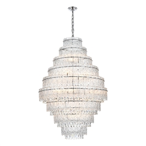 Elegant Lighting Emilia 36 Inch Chandelier In Chrome