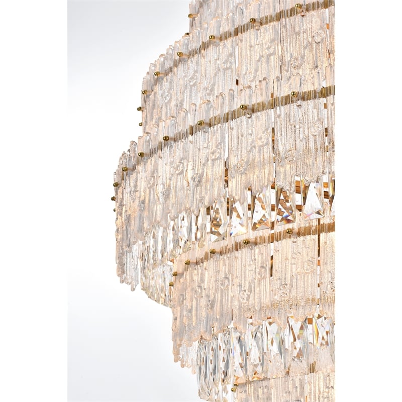 Elegant Lighting Emilia 36 Inch Chandelier In Satin Gold