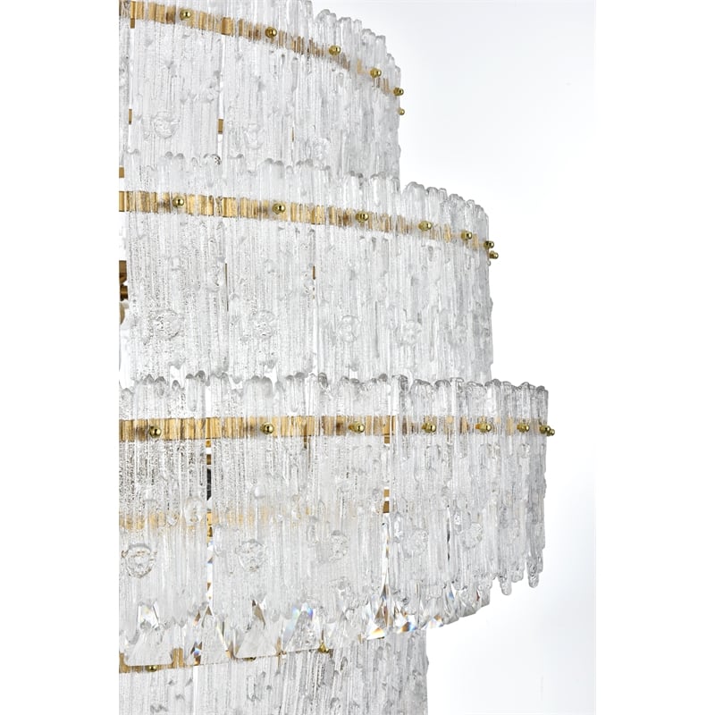 Elegant Lighting Emilia 36 Inch Chandelier In Satin Gold