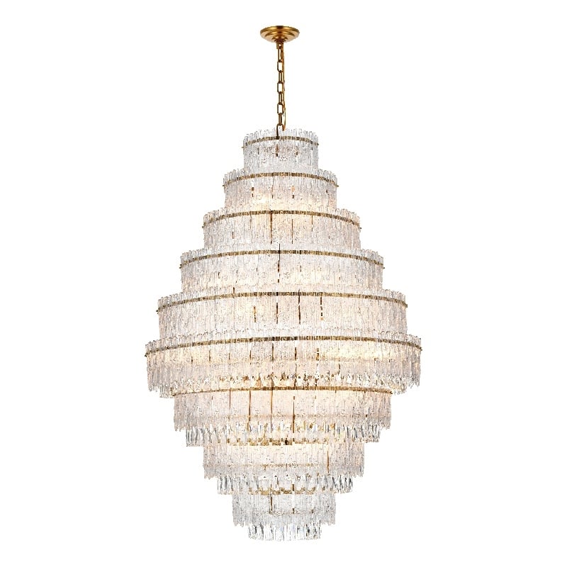 Elegant Lighting Emilia 36 Inch Chandelier In Satin Gold