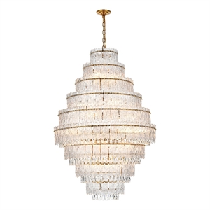Elegant Lighting Emilia 36 Inch Chandelier In Satin Gold