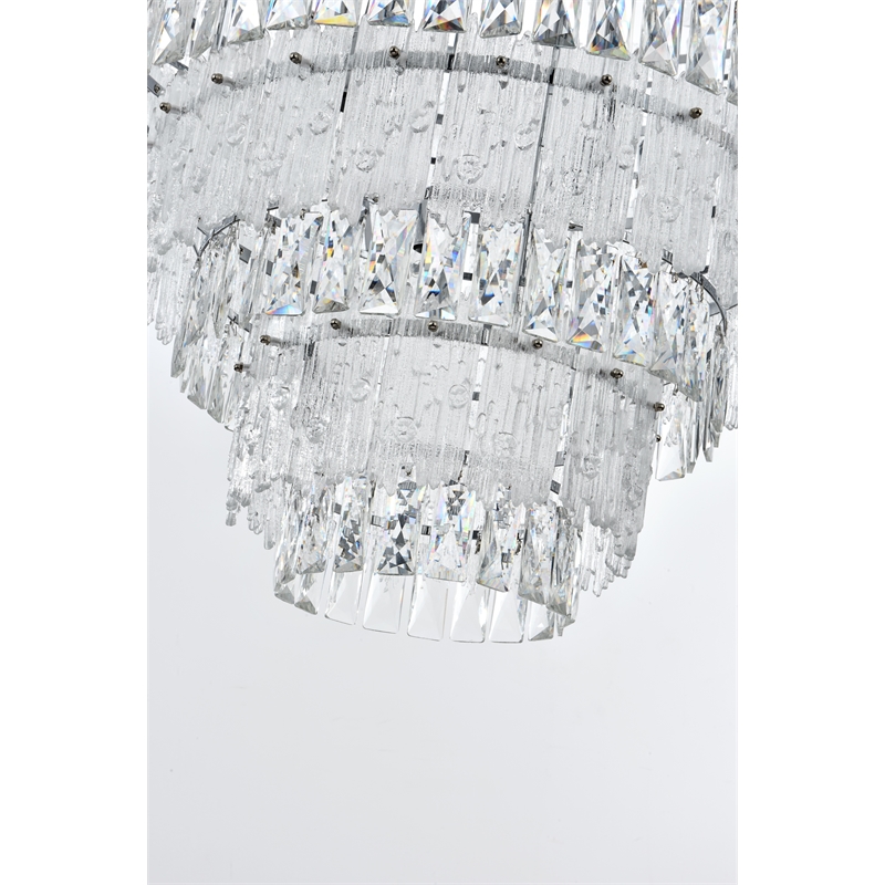 Elegant Lighting Emilia 42 Inch Chandelier In Chrome