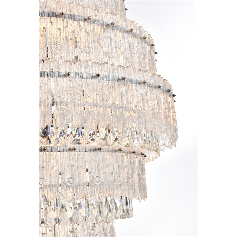 Elegant Lighting Emilia 42 Inch Chandelier In Chrome