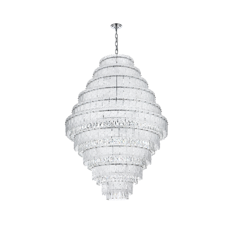 Elegant Lighting Emilia 42 Inch Chandelier In Chrome