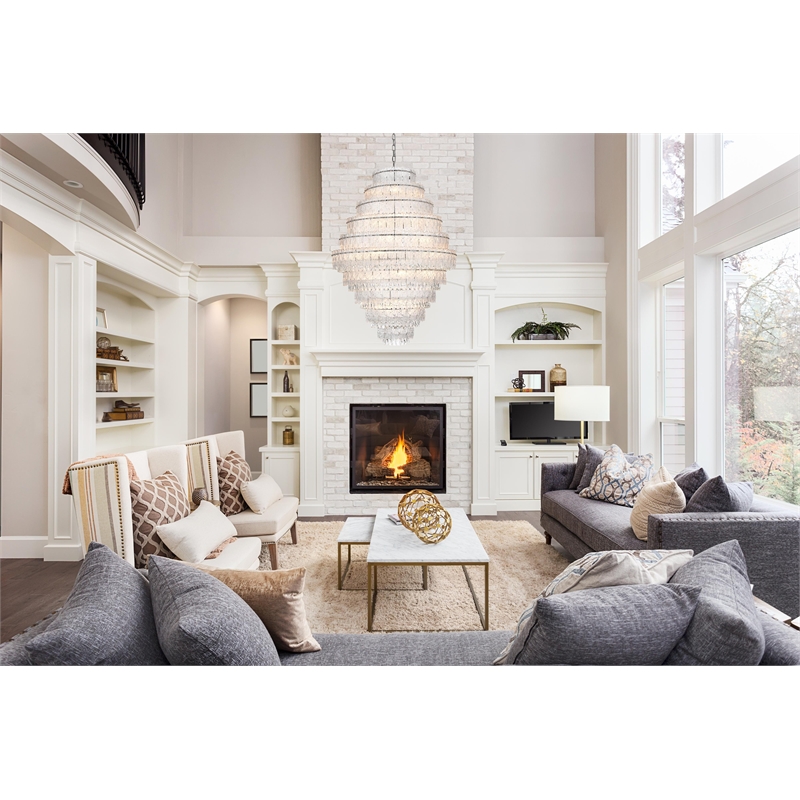 Elegant Lighting Emilia 42 Inch Chandelier In Chrome
