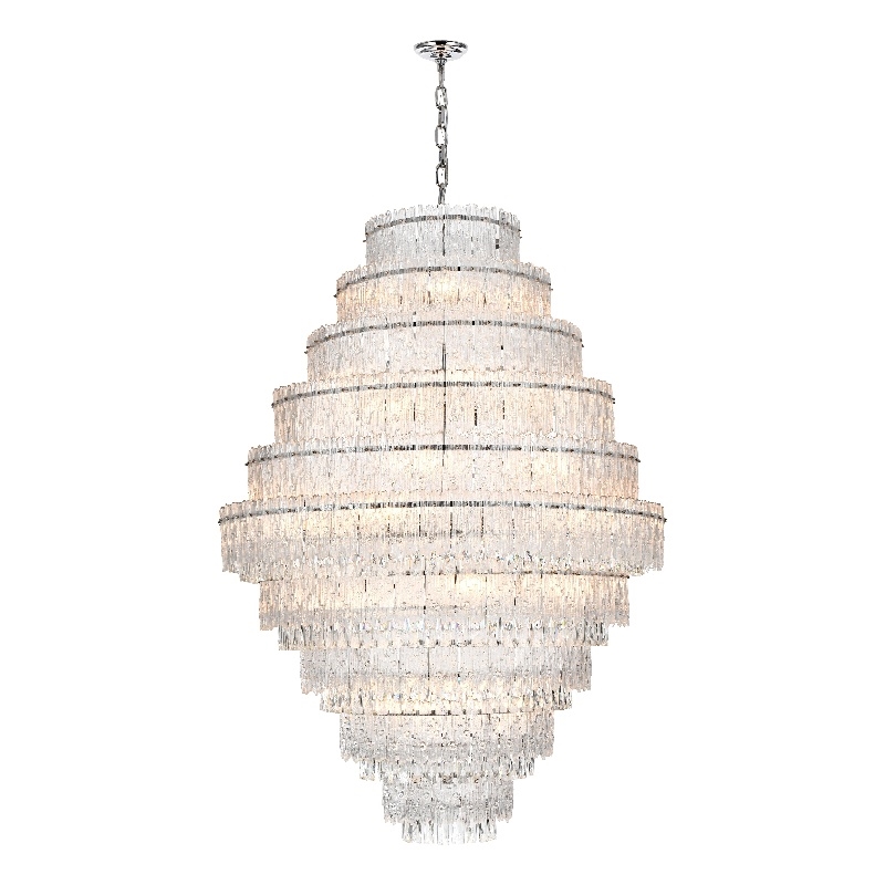 Elegant Lighting Emilia 42 Inch Chandelier In Chrome