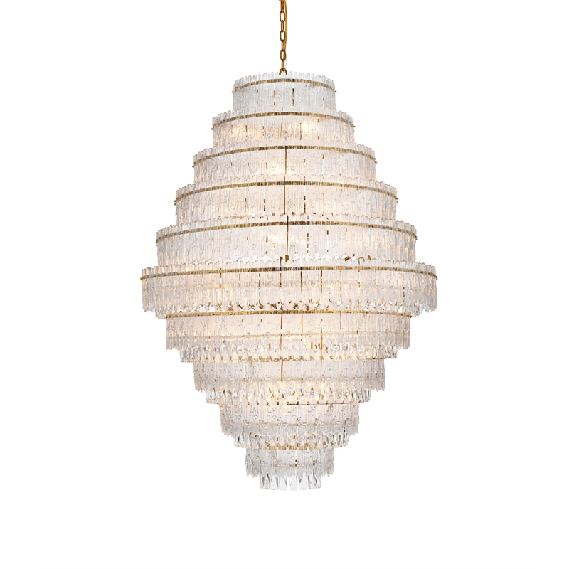 Elegant Lighting Emilia 42 Inch Chandelier In Satin Gold