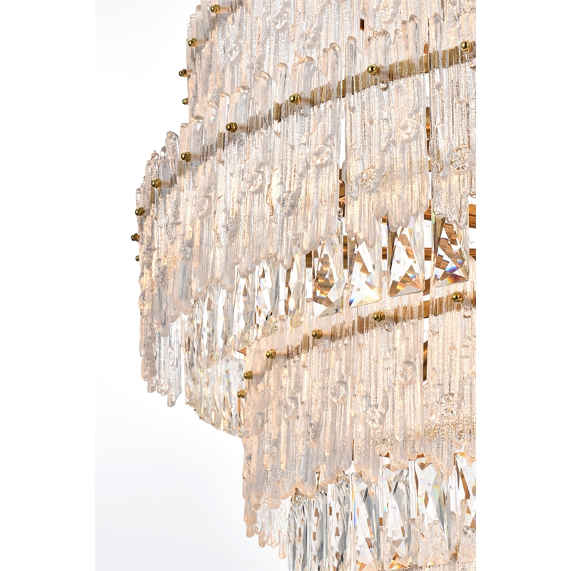 Elegant Lighting Emilia 42 Inch Chandelier In Satin Gold