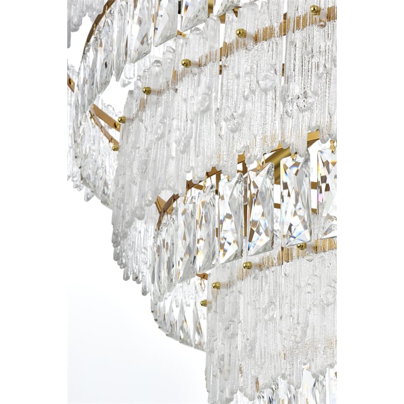 Elegant Lighting Emilia 42 Inch Chandelier In Satin Gold