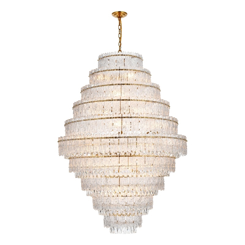 Elegant Lighting Emilia 42 Inch Chandelier In Satin Gold