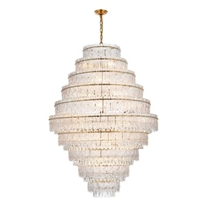 Elegant Lighting Emilia 42 Inch Chandelier In Satin Gold