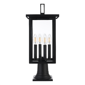 Elegant Lighting Sheridan 7&quot Outdoor Pendant In Black