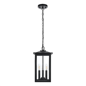 Elegant Lighting Carlisle 7&quot Outdoor Pendant In Black