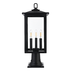Elegant Lighting Carlisle 7&quot Outdoor Pendant In Black