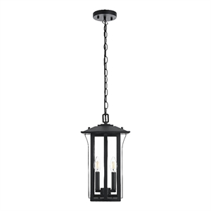 Elegant Lighting Thayer 7&quot Outdoor Pendant In Black