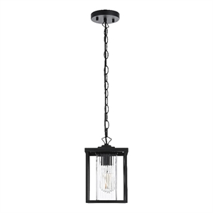 Elegant Lighting Dover 7&quot Outdoor Pendant In Black