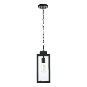 Elegant Lighting Hilton 7&quot Outdoor Pendant In Black