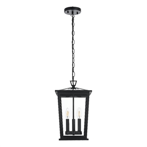 Elegant Lighting Cayman 7&quot Outdoor Pendant In Black