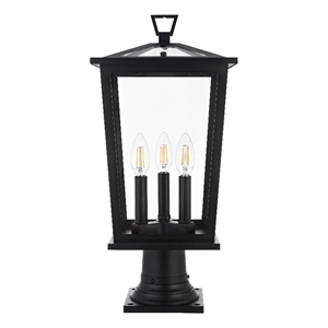 Elegant Lighting Cayman 7&quot Outdoor Pendant In Black