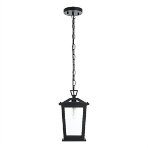 Elegant Lighting Berks 7&quot Outdoor Pendant In Black