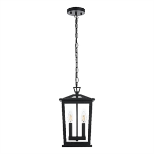 Elegant Lighting Berks 7&quot Outdoor Pendant In Black