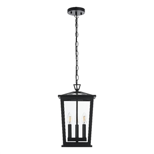 Elegant Lighting Berks 7&quot Outdoor Pendant In Black