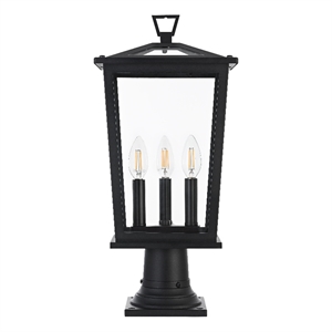 Elegant Lighting Berks 7&quot Outdoor Pendant In Black