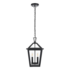 Elegant Lighting Frankford 7&quot Outdoor Pendant In Black