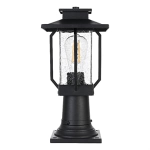 Elegant Lighting Salem 7&quot Outdoor Pendant In Black