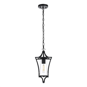 Elegant Lighting Belgrade 7&quot Outdoor Pendant In Black