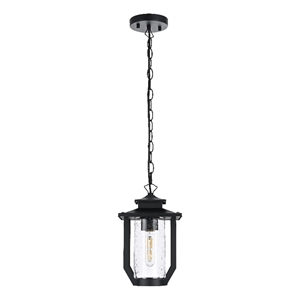 Elegant Lighting Sepviva 7&quot Outdoor Pendant In Black