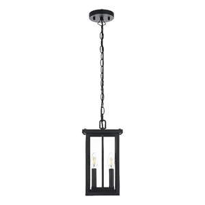 Elegant Lighting Venango 7&quot Outdoor Pendant In Black