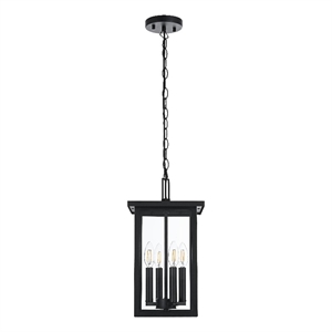 Elegant Lighting Sheridan 7&quot Outdoor Pendant In Black