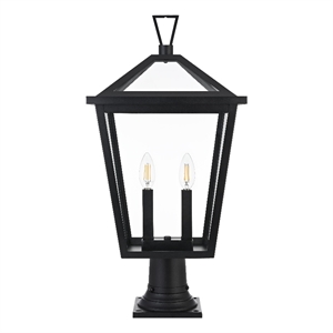 Elegant Lighting 7&quot Outdoor Pendant In Black