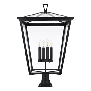 Elegant Lighting Oxford 7&quot Outdoor Pendant In Black