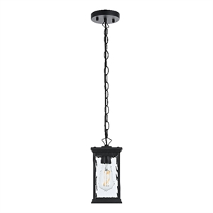 Elegant Lighting Mascher 7&quot Outdoor Pendant In Black