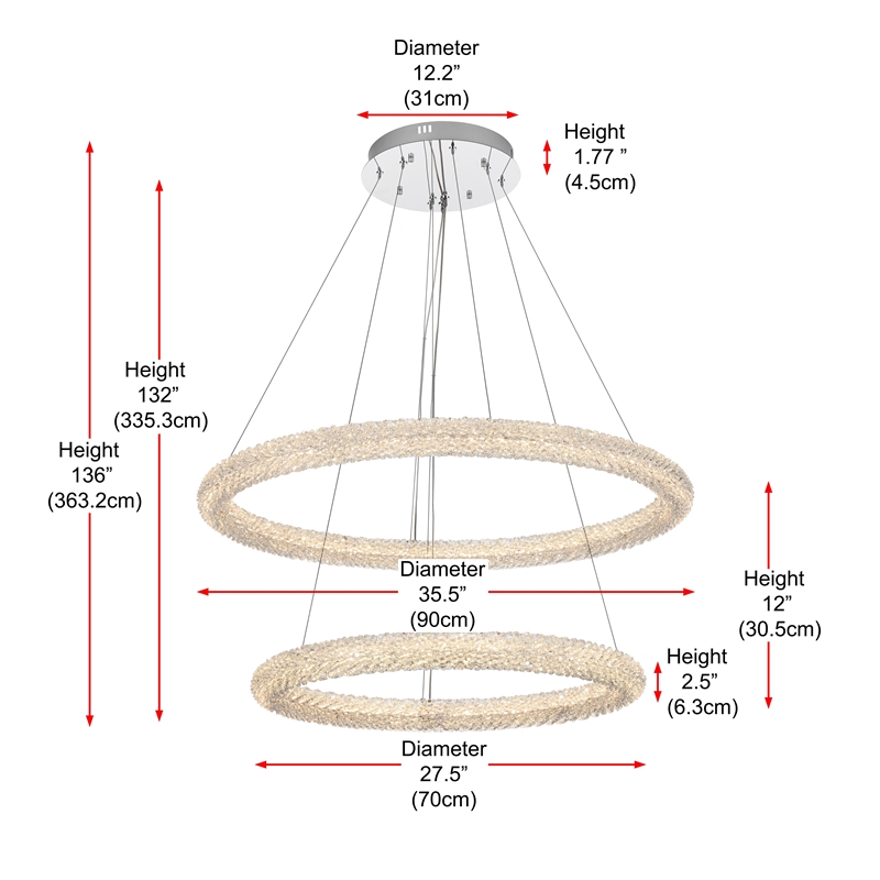 Elegant Lighting Bowen 35.5