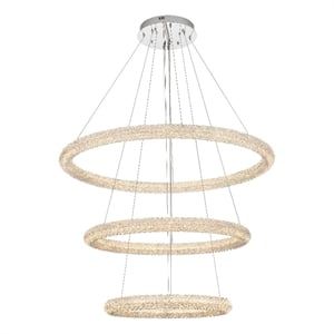 Elegant Lighting Bowen 42&quot Led Chandelier In Chrome