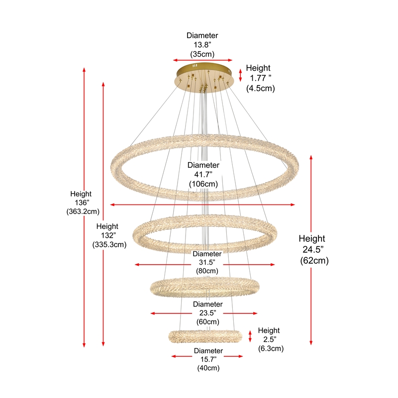 Elegant Lighting Bowen 42