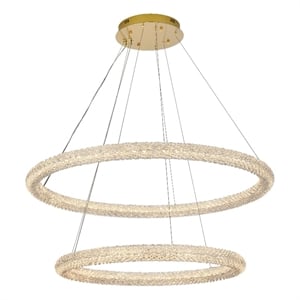 Elegant Lighting Bowen 42&quot Led Chandelier In Satin Gold