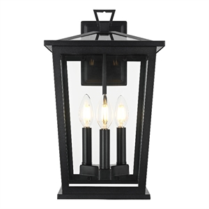 Elegant Lighting Cayman 7&quot Outdoor Pendant In Black
