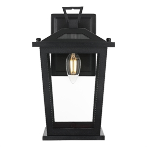 Elegant Lighting Berks 7&quot Outdoor Pendant In Black