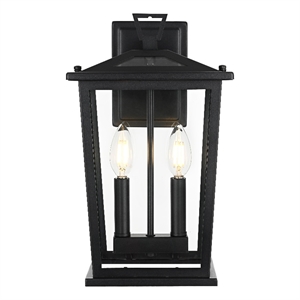 Elegant Lighting Berks 7&quot Outdoor Pendant In Black