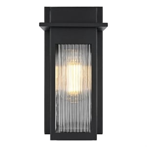 Elegant Lighting Fletcher 7&quot Outdoor Pendant In Black